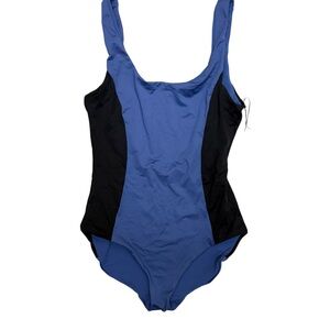 NWT Onia Blue & Black Mollie One Piece Swim Suit size small $150.00